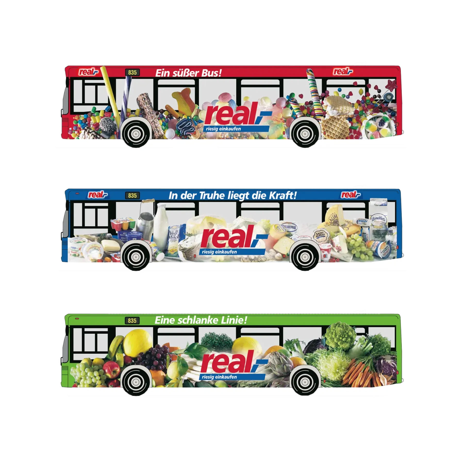real,- Buswerbung – extrasicht Außenwerbung