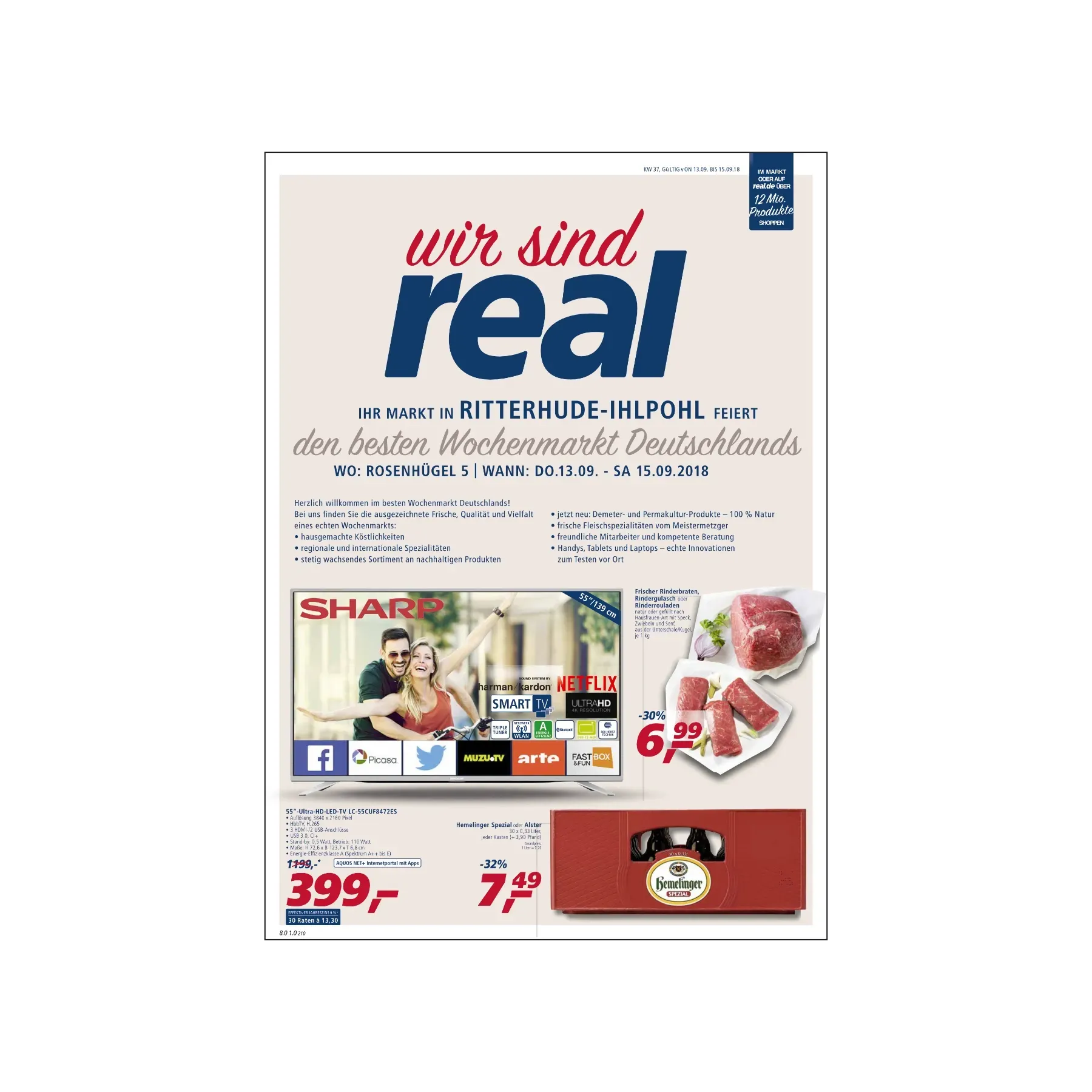 real,- Wochenprospekt Titel – extrasicht