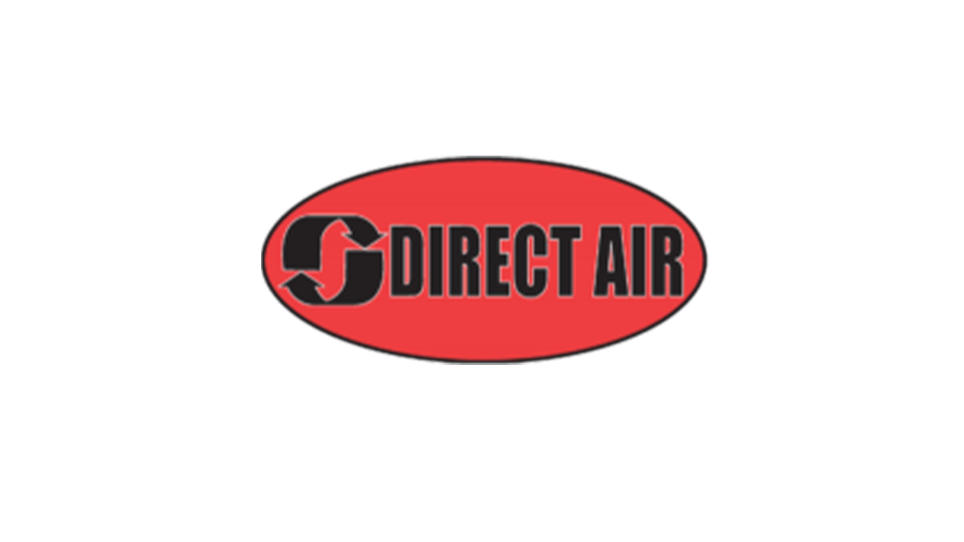 Le logo de direct air est rouge et noir.