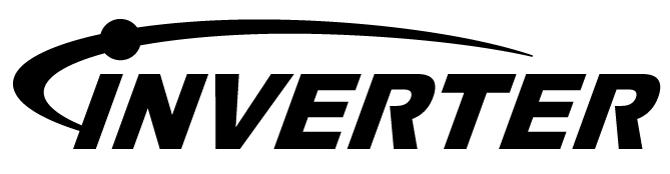 Un logo noir et blanc pour onduleur sur fond blanc.