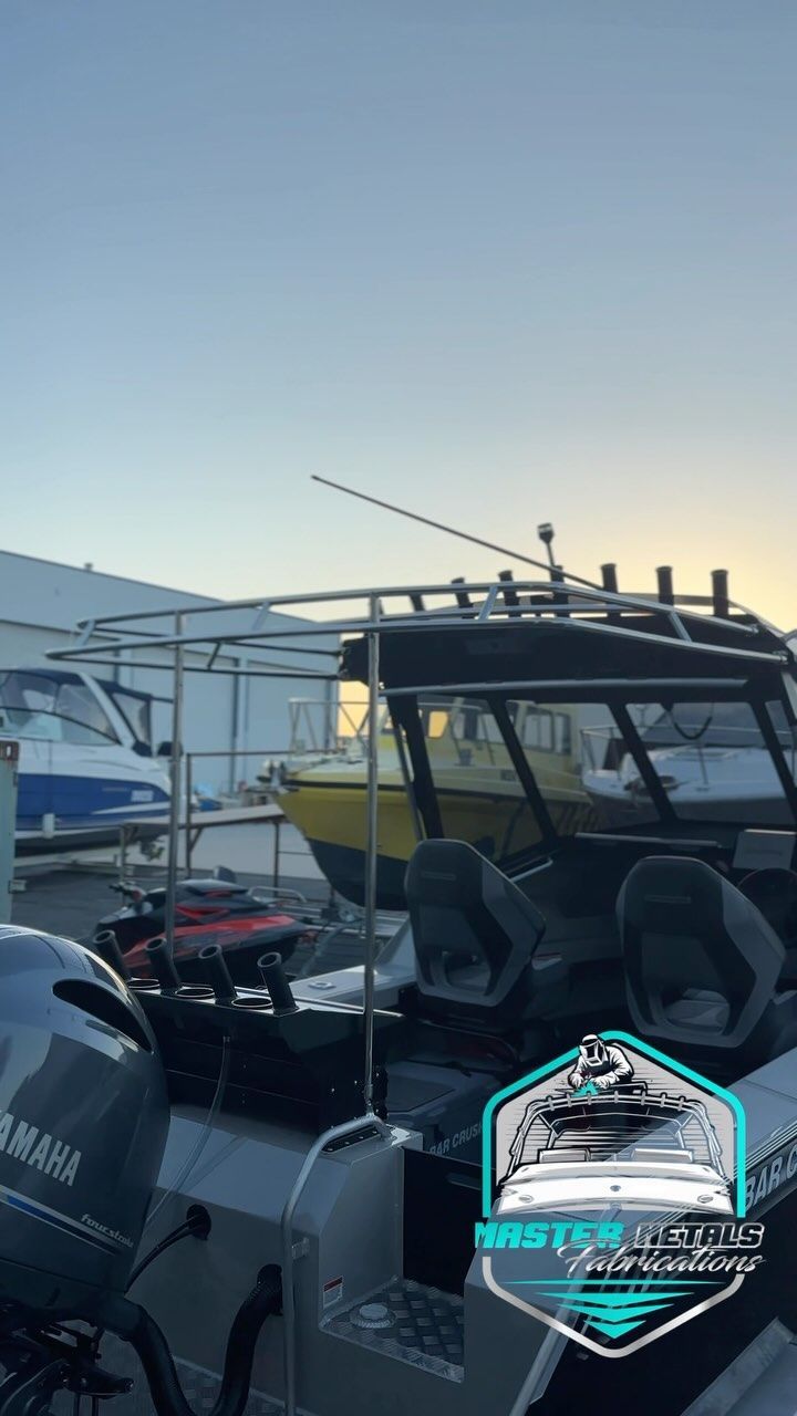 A Boat With a Yamaha Engine is in a Marine Environment — Master Metals Fabrication in Labrador, QLD