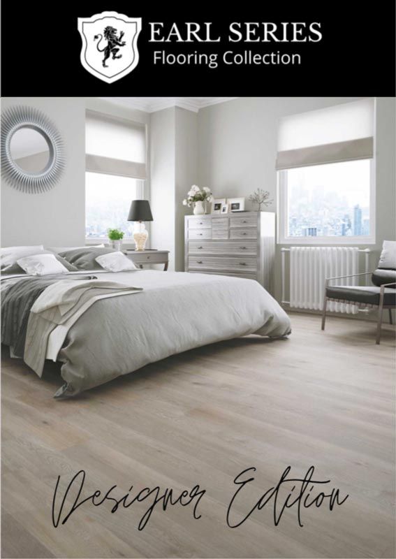Bedroom With Grey Wood Flooring, Light Furniture, and City View — My Timber Flooring Blinds & Shutters in Erina, NSW