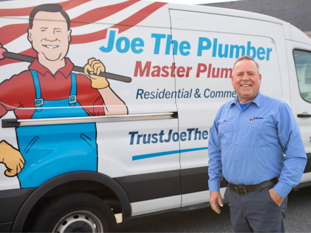 Joe the Plumber in front of Service Van in Elizabethtown PA