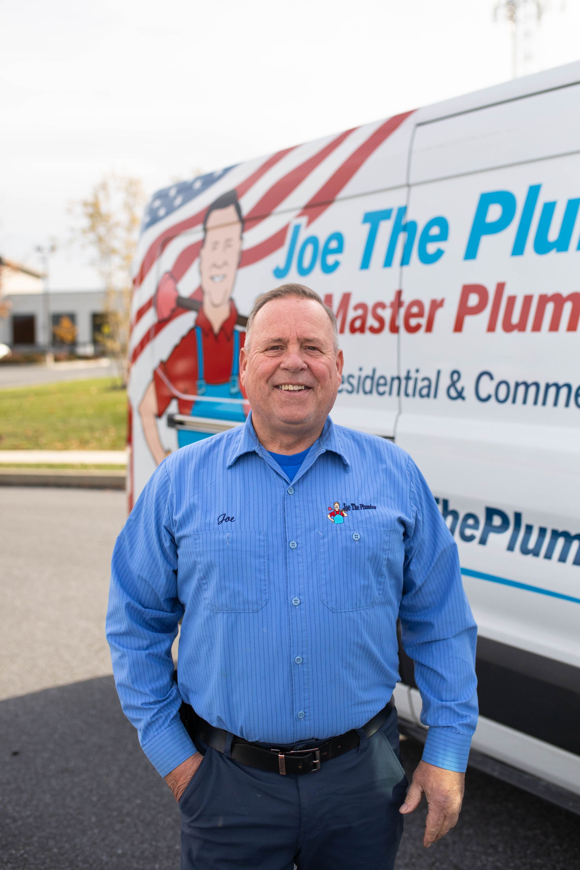Plumber looking for plumbing parts and equipment in warehouse in Lancaster