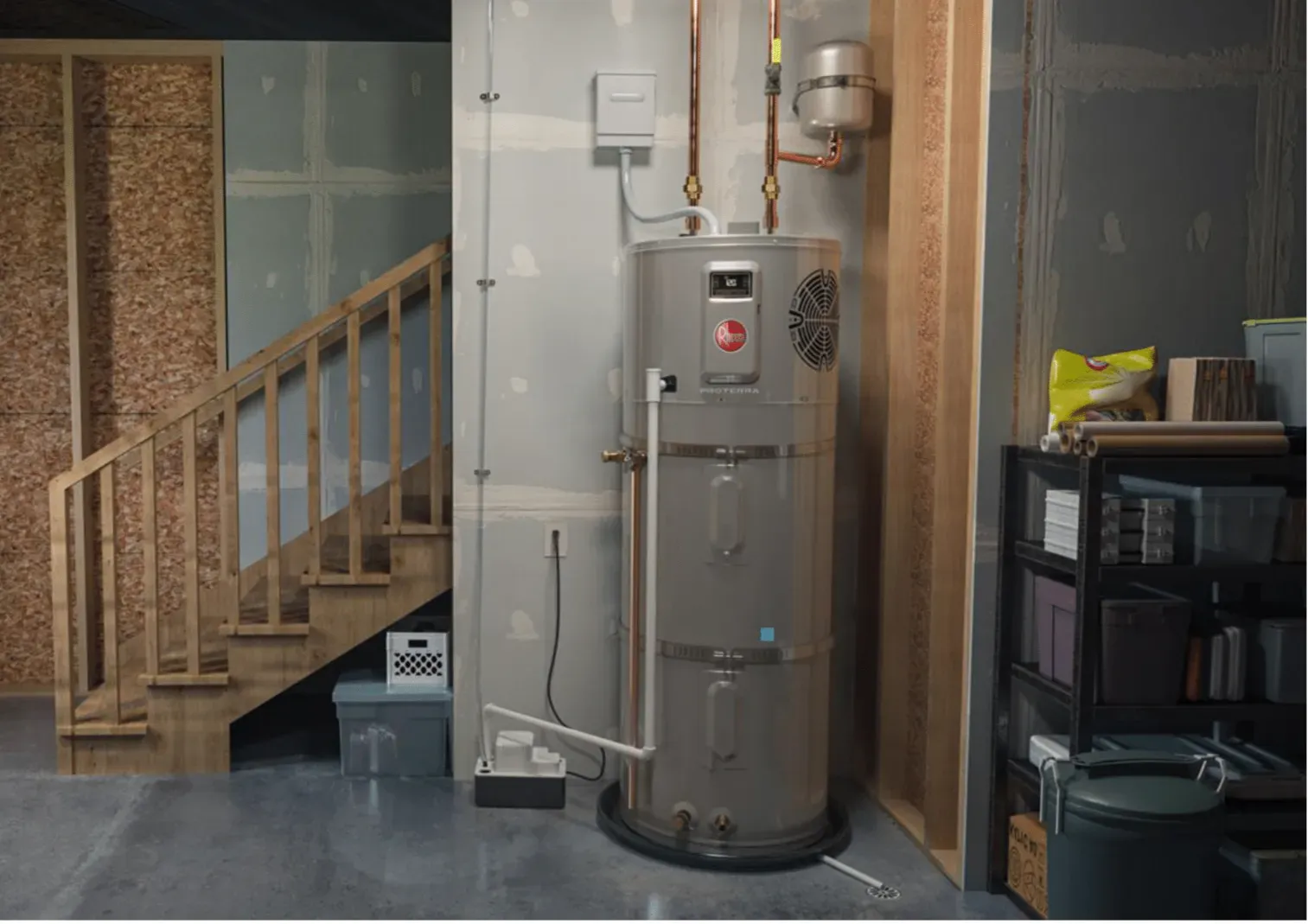 Rheem Water Heater in Lancaster PA Basement