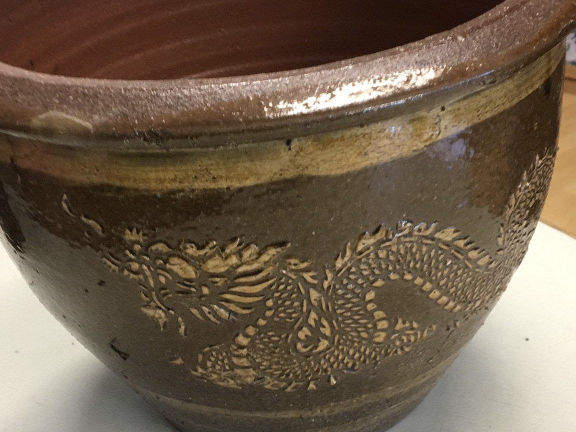 glazed pot