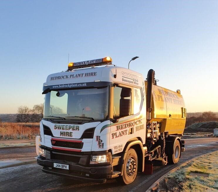 Commercial road sweeper hire