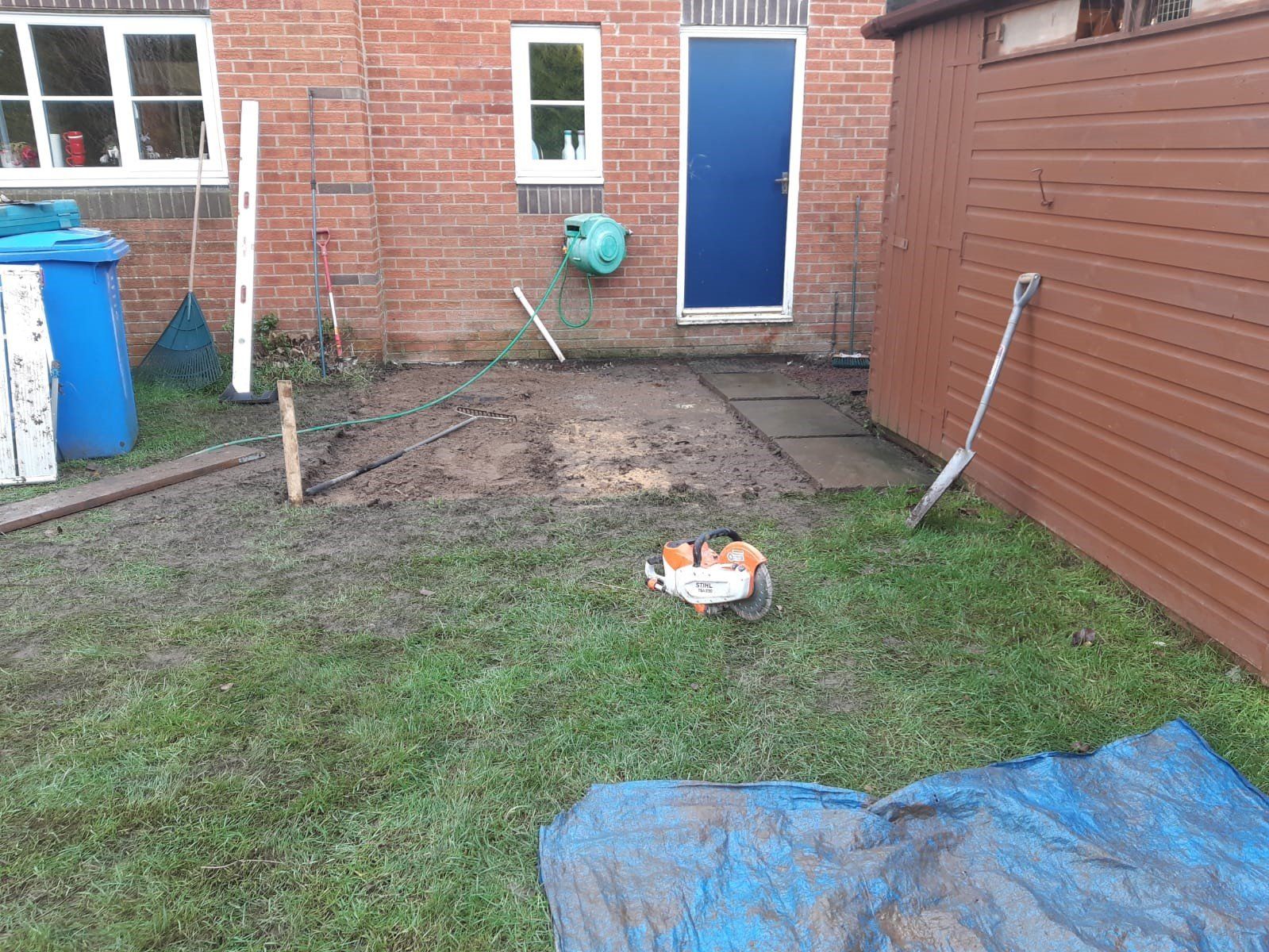 preparation for new patio