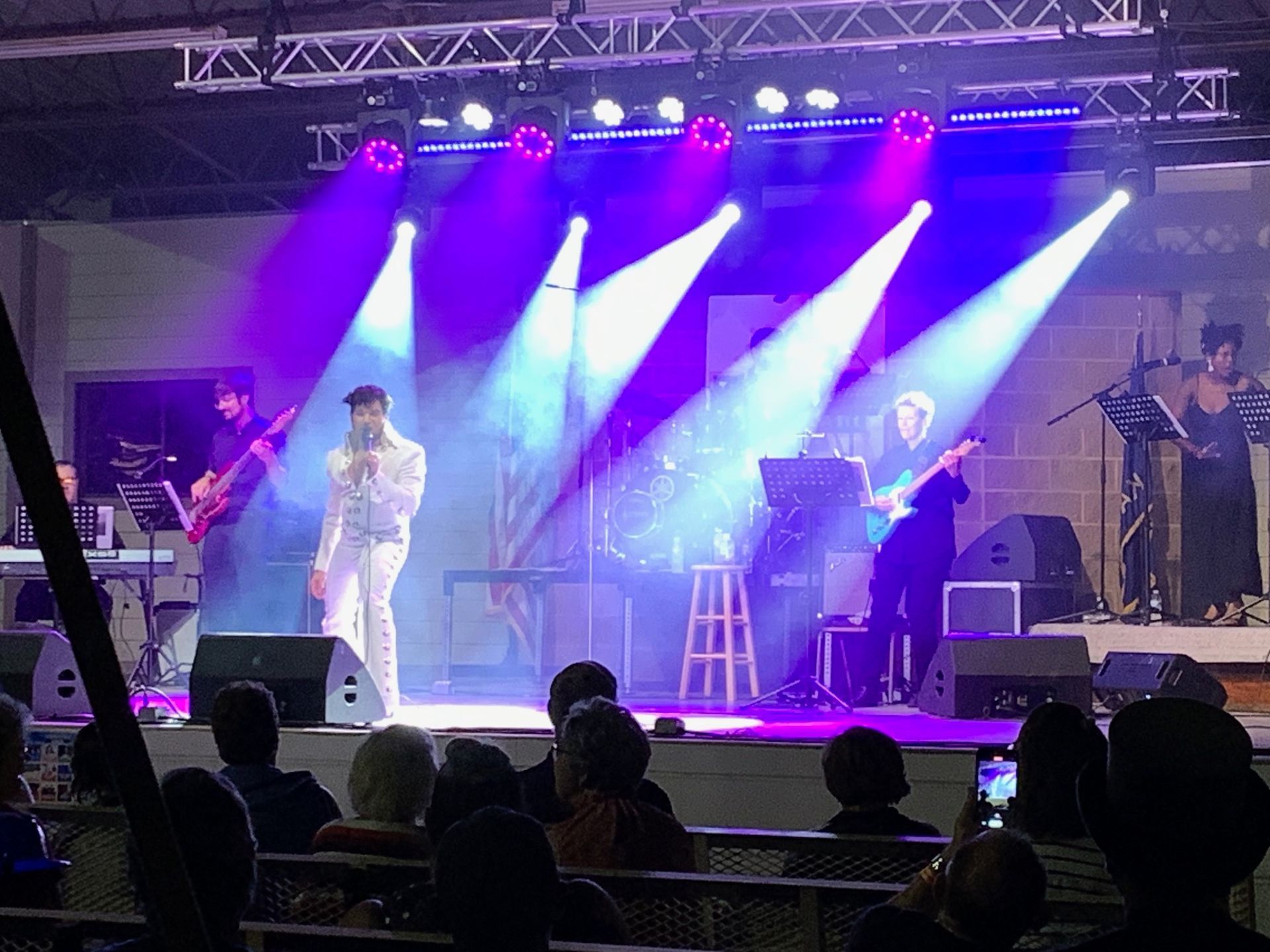 music band playing live on stage