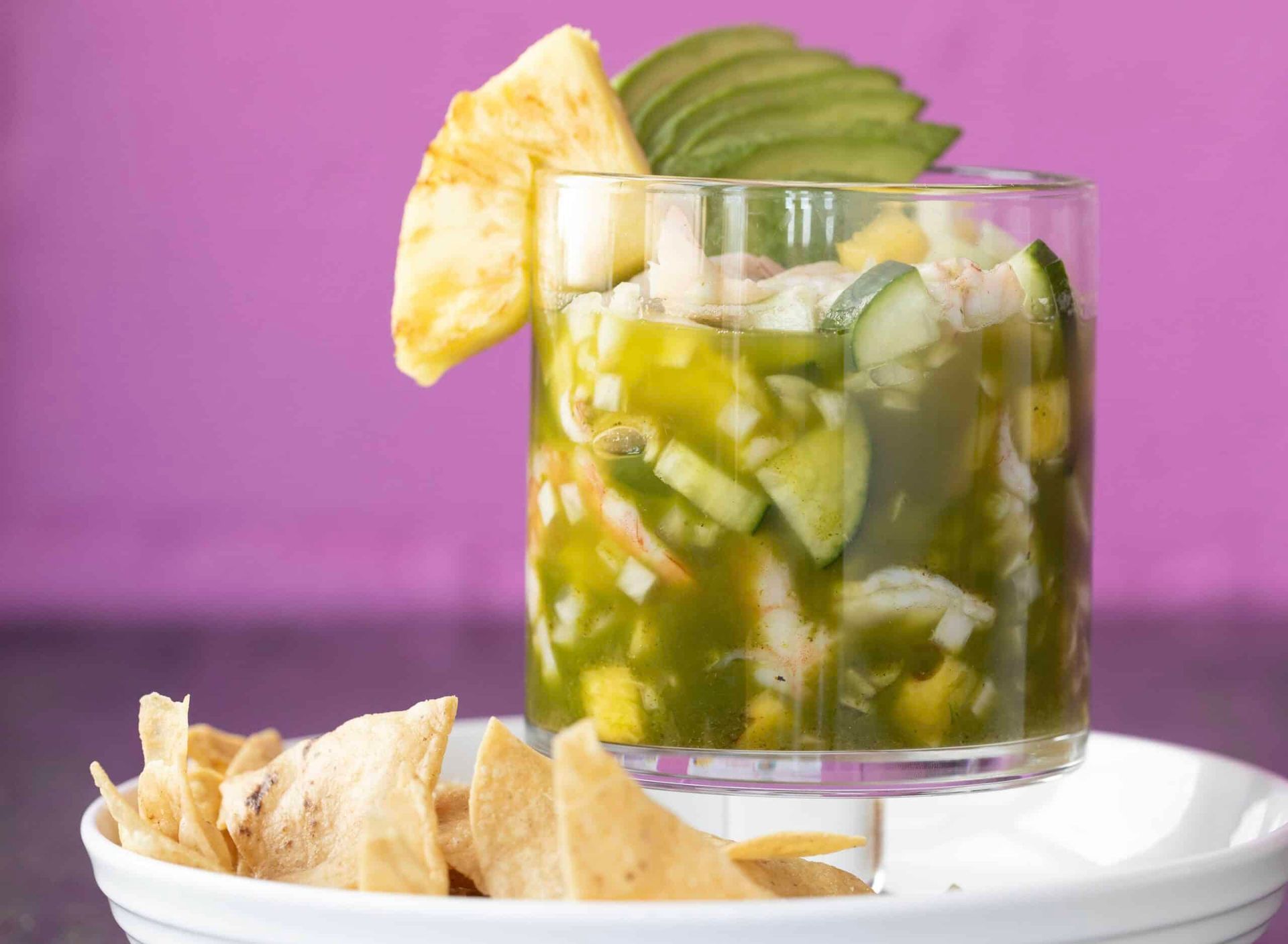salad in the glass
