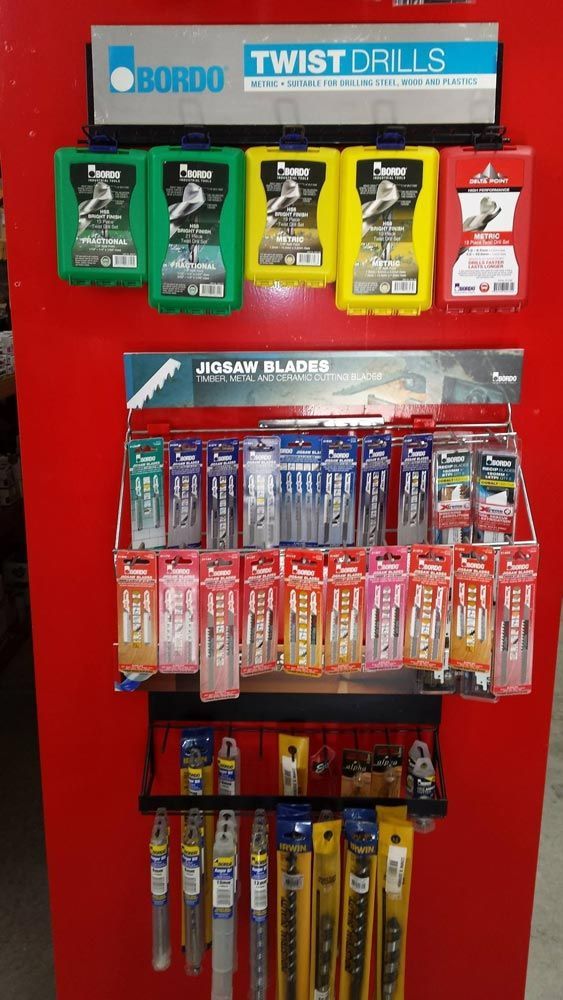 A Display of Twist Drills in A Store — Border Bolts & Fasteners in Tweed Heads South, NSW