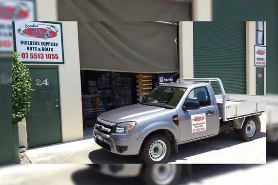 A Ford Truck Is Parked in Front of A Building — Border Bolts & Fasteners in Tweed Heads South, NSW