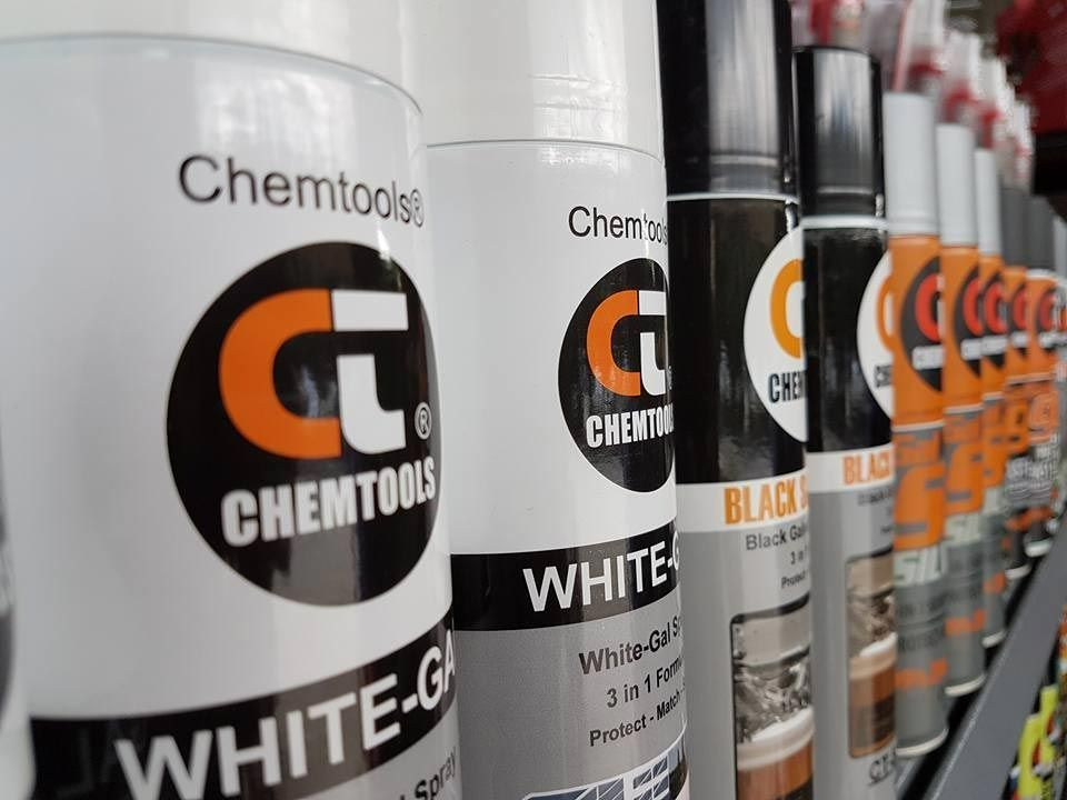 Several Cans of Chemtools Spray Paint Are Lined up On a Shelf — Border Bolts & Fasteners in Tweed Heads South, NSW