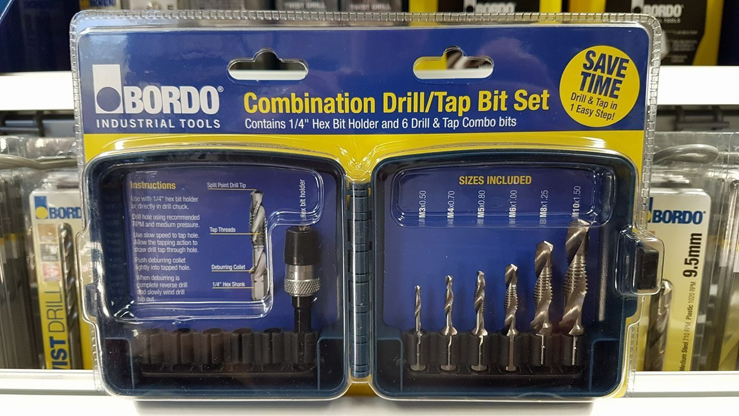 A Package of Combination Drill and Tap Bit Set — Border Bolts & Fasteners in Tweed Heads South, NSW