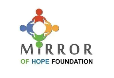Mirror of Hope Foundation logo: multi-colored linked figures above the name.