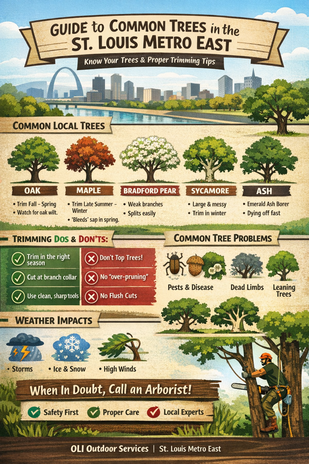 common trees in st louis and metro east chart