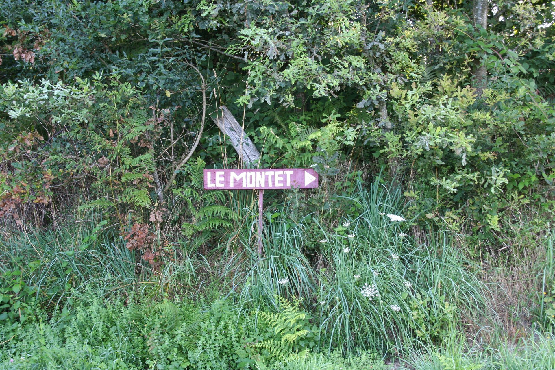 naar Le Montet, route naar vakantiehoeve le montet