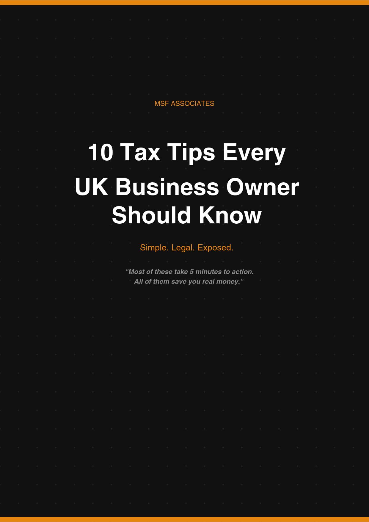 10 Tax Tips Every UK Business Owner Should Know Guide