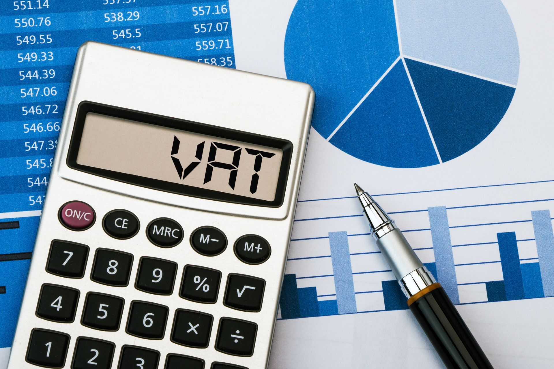 Calculator with 'VAT' written on display