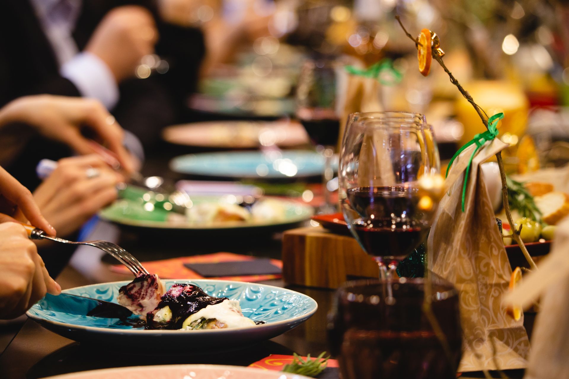 food on a table