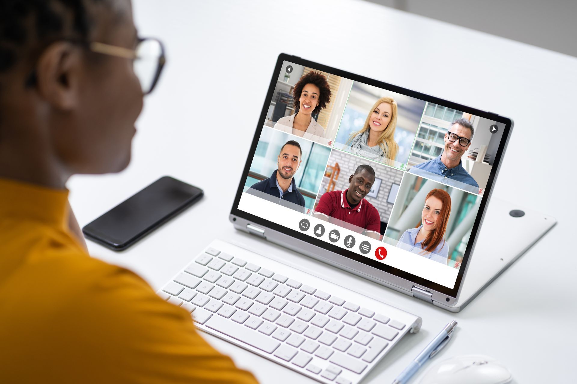 man on zoom meeting