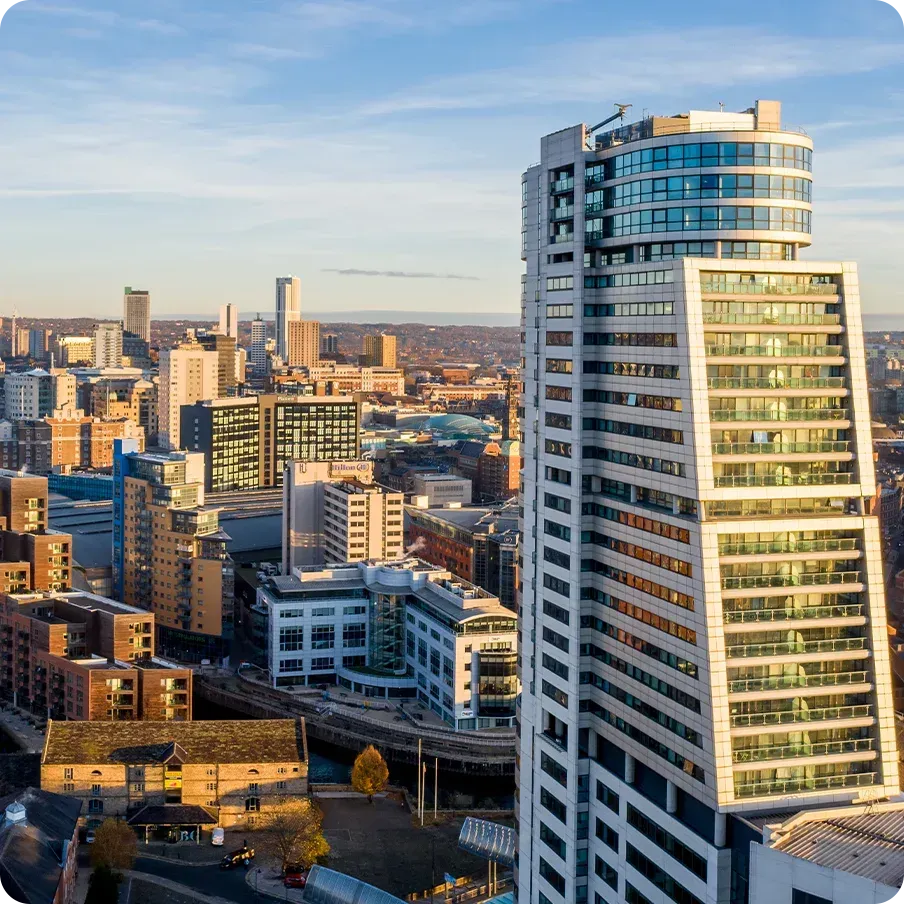 Leeds city centre skyline