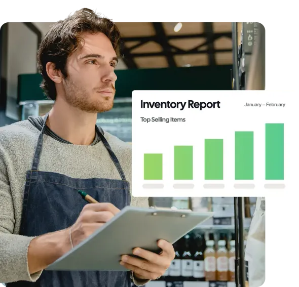 Restaurant owner viewing business cashflow on laptop