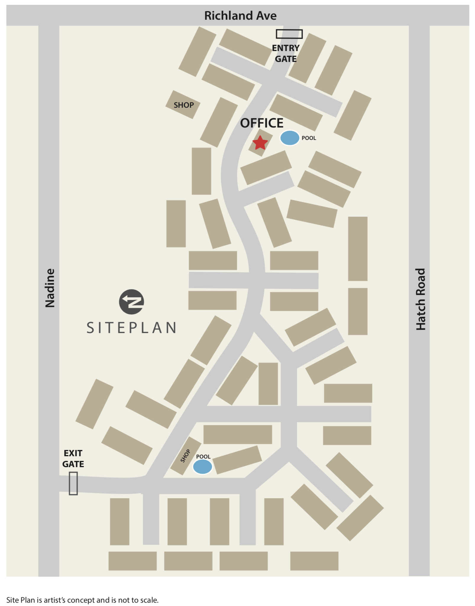 Site plan for Pine Ridge Apartments