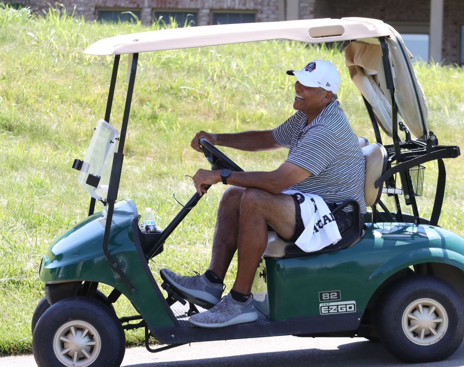 Anthony in Golf Cart