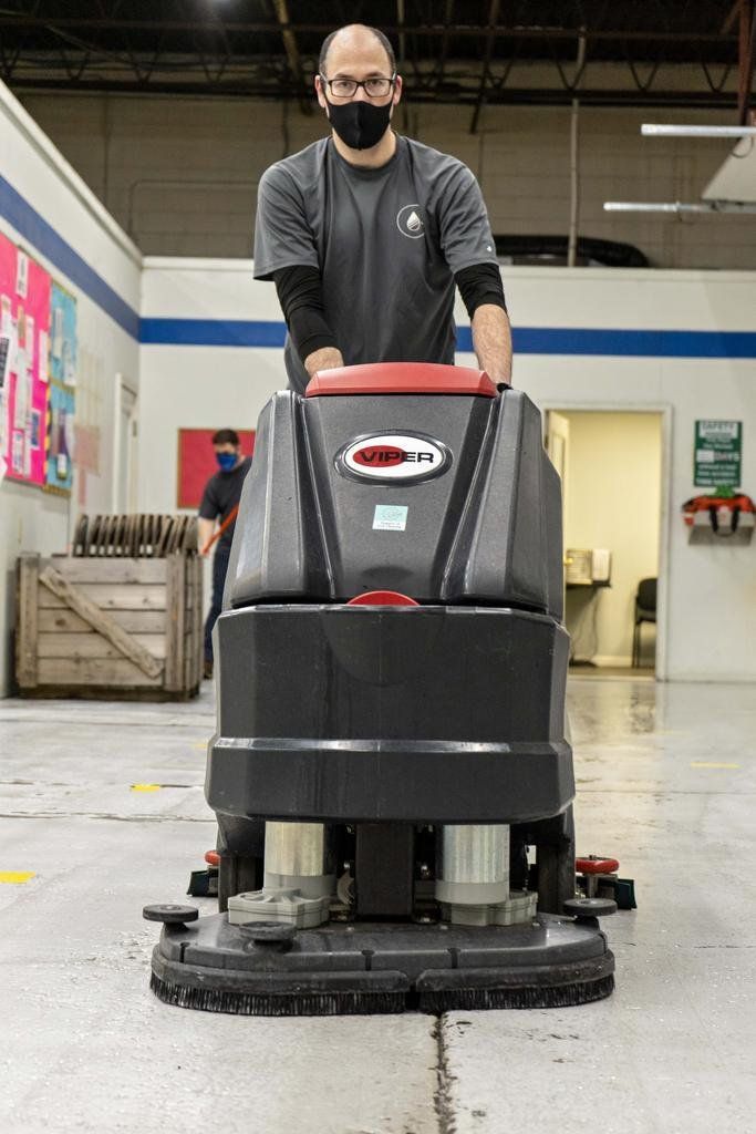 Auto Scrubbing - Painted Concrete Floor