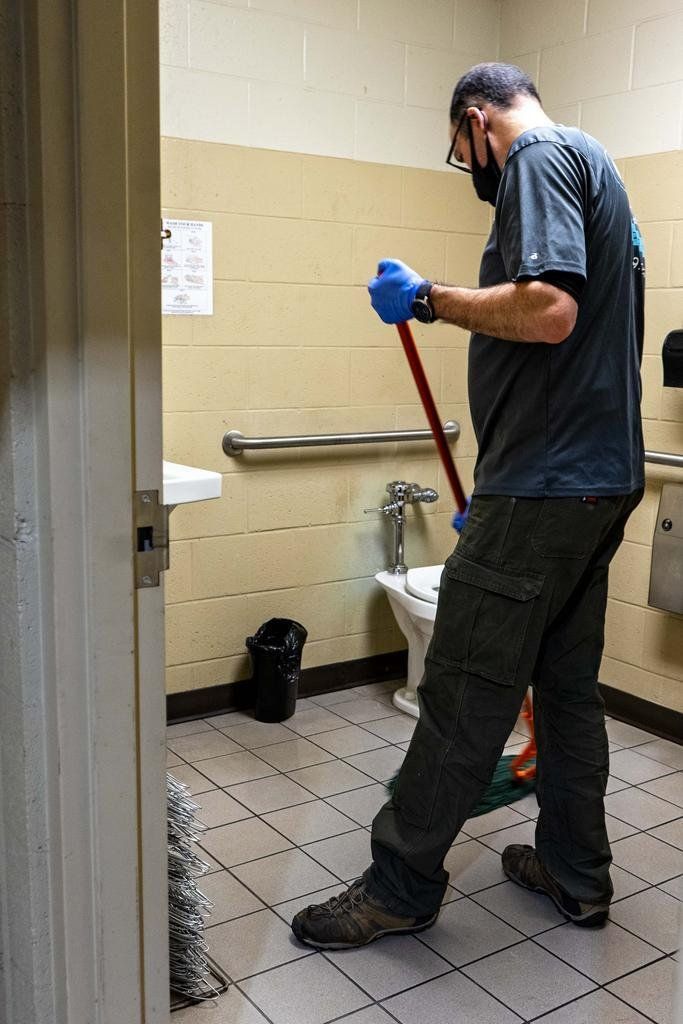 Bathroom Mopping
