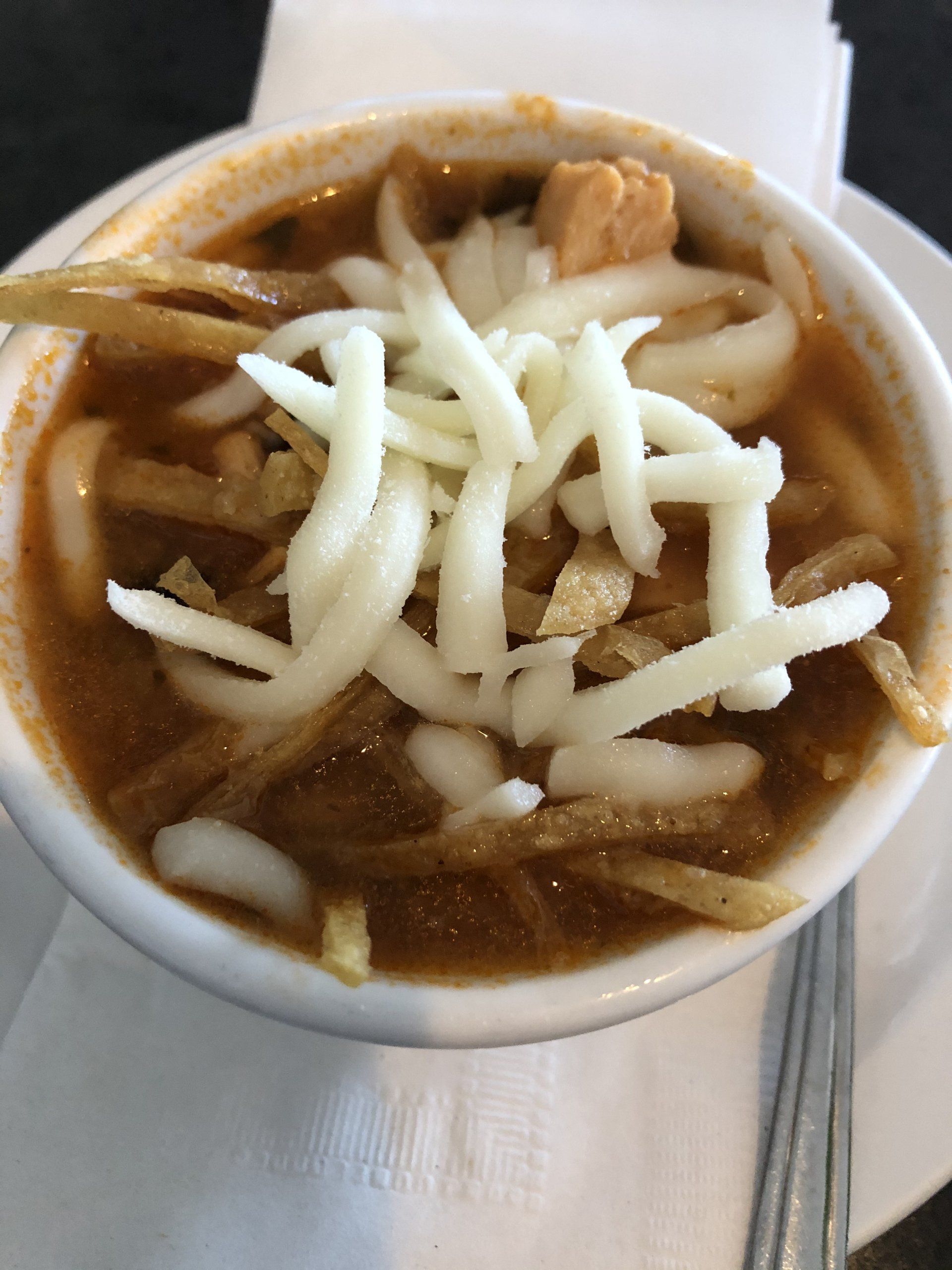 Chicken Tortilla Soup at Deacon's Restaurant in Wauconda, IL
