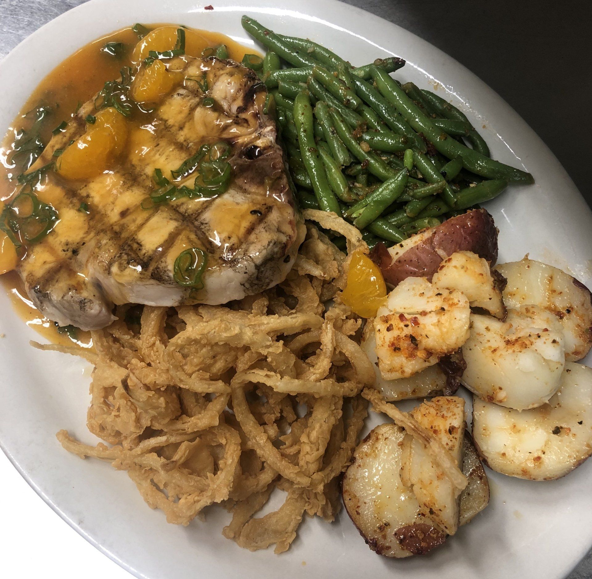 Pork Chops at Deacon's Restaurant in Wauconda, IL
