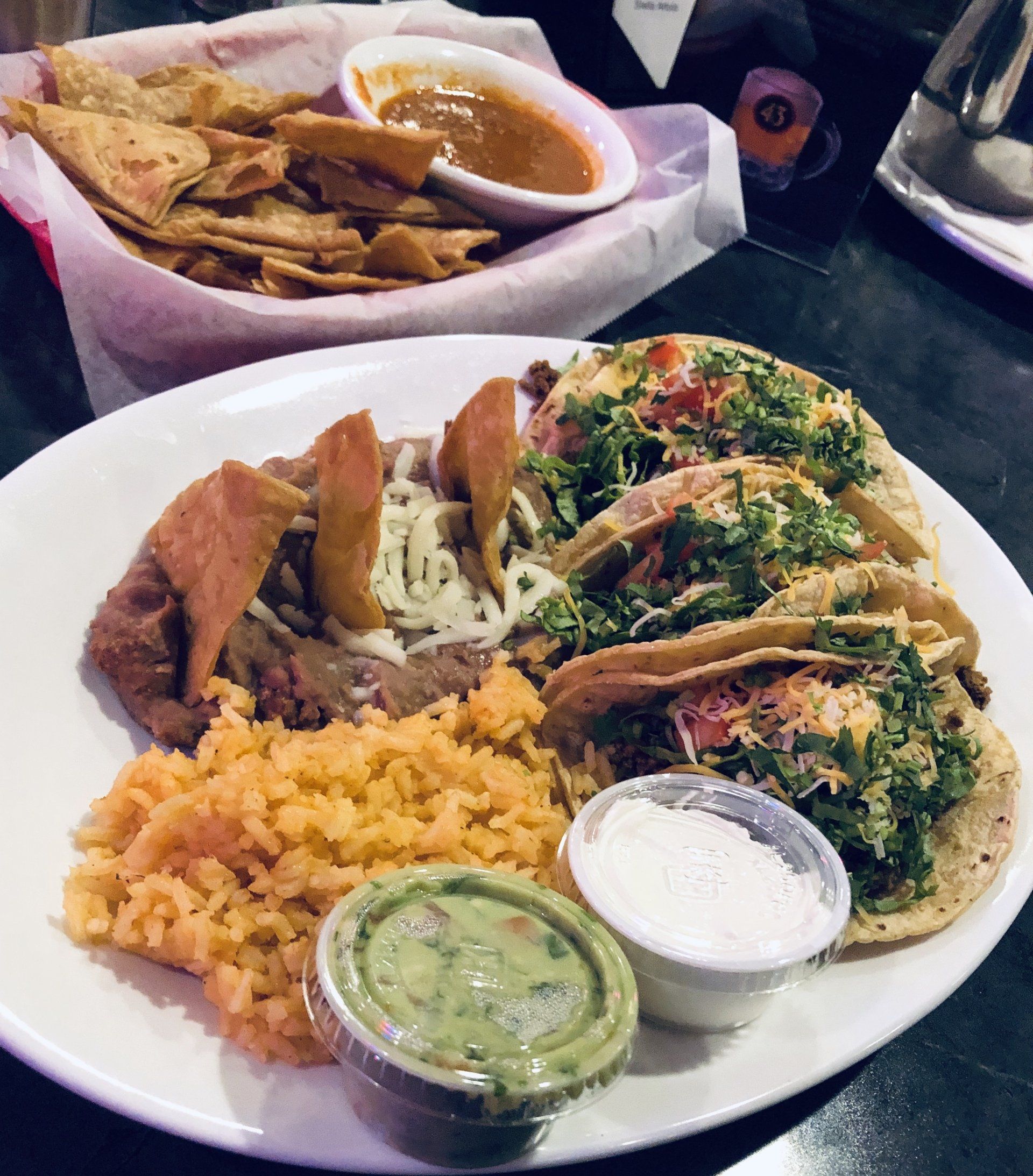 Taco Platter at Deacon's Restaurant in Wauconda, IL