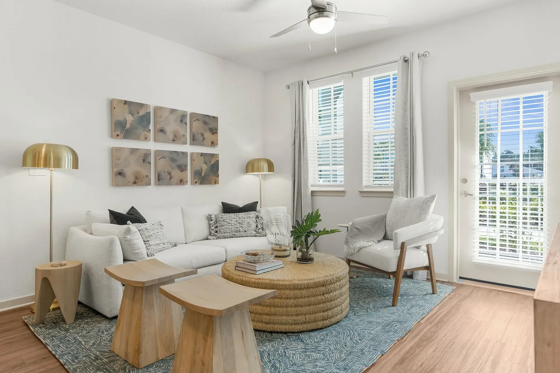 Experience elegance and comfort in this chic living space filled with natural light.
