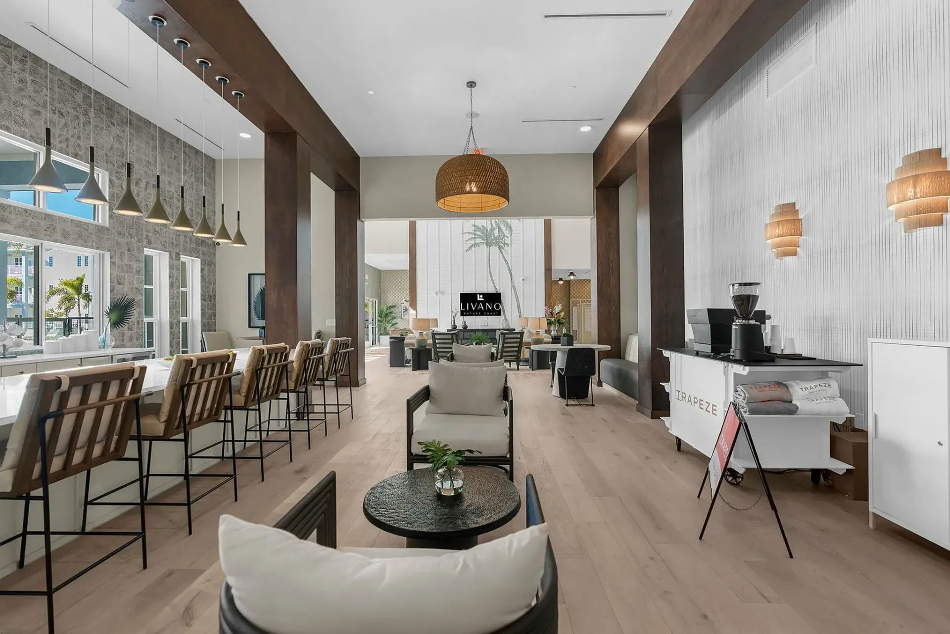 Experience elegance and relaxation in this beautifully designed lounge and dining space.