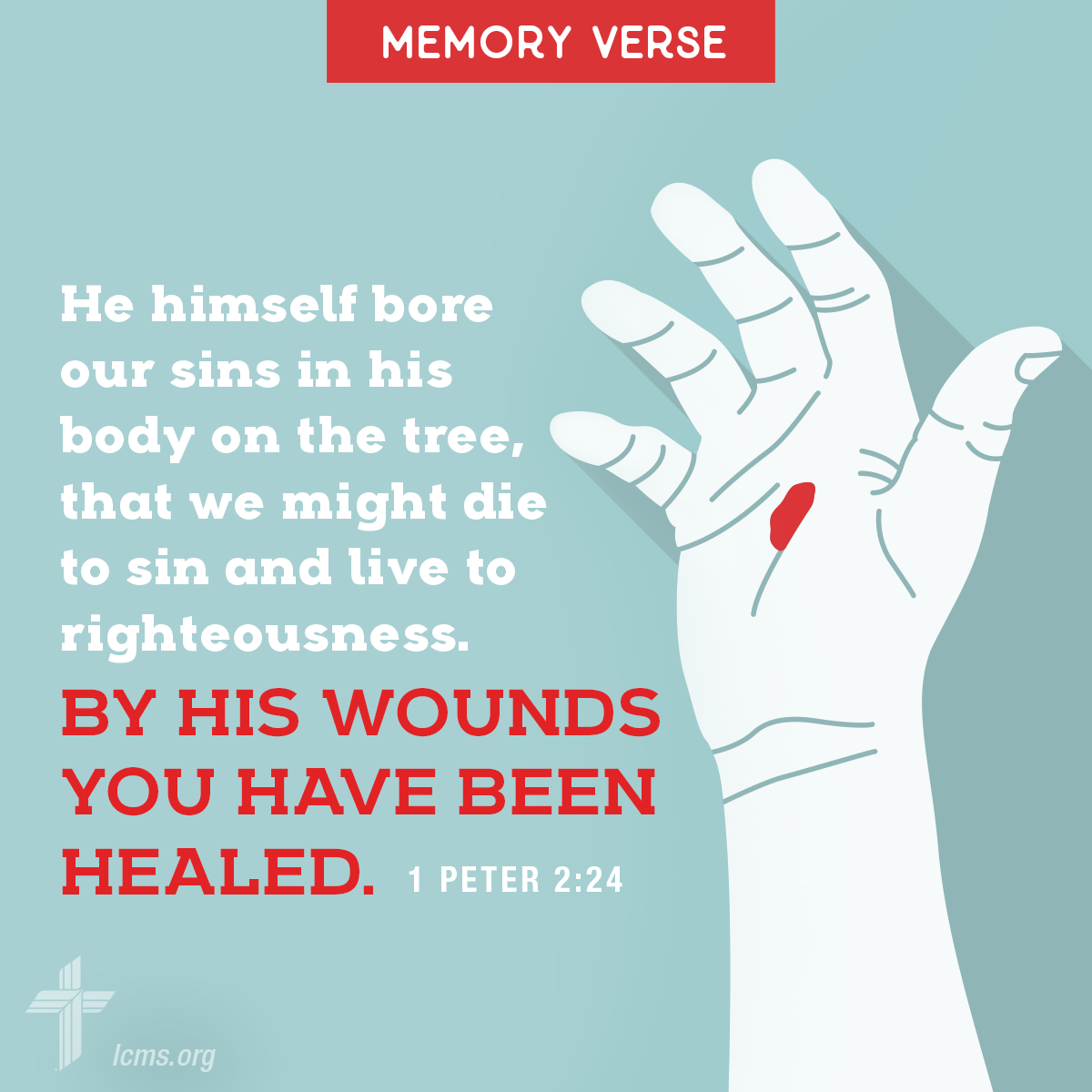 Bible verse on a background: