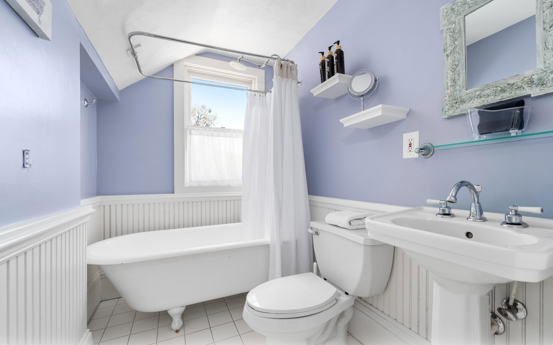 Room with couch and fan