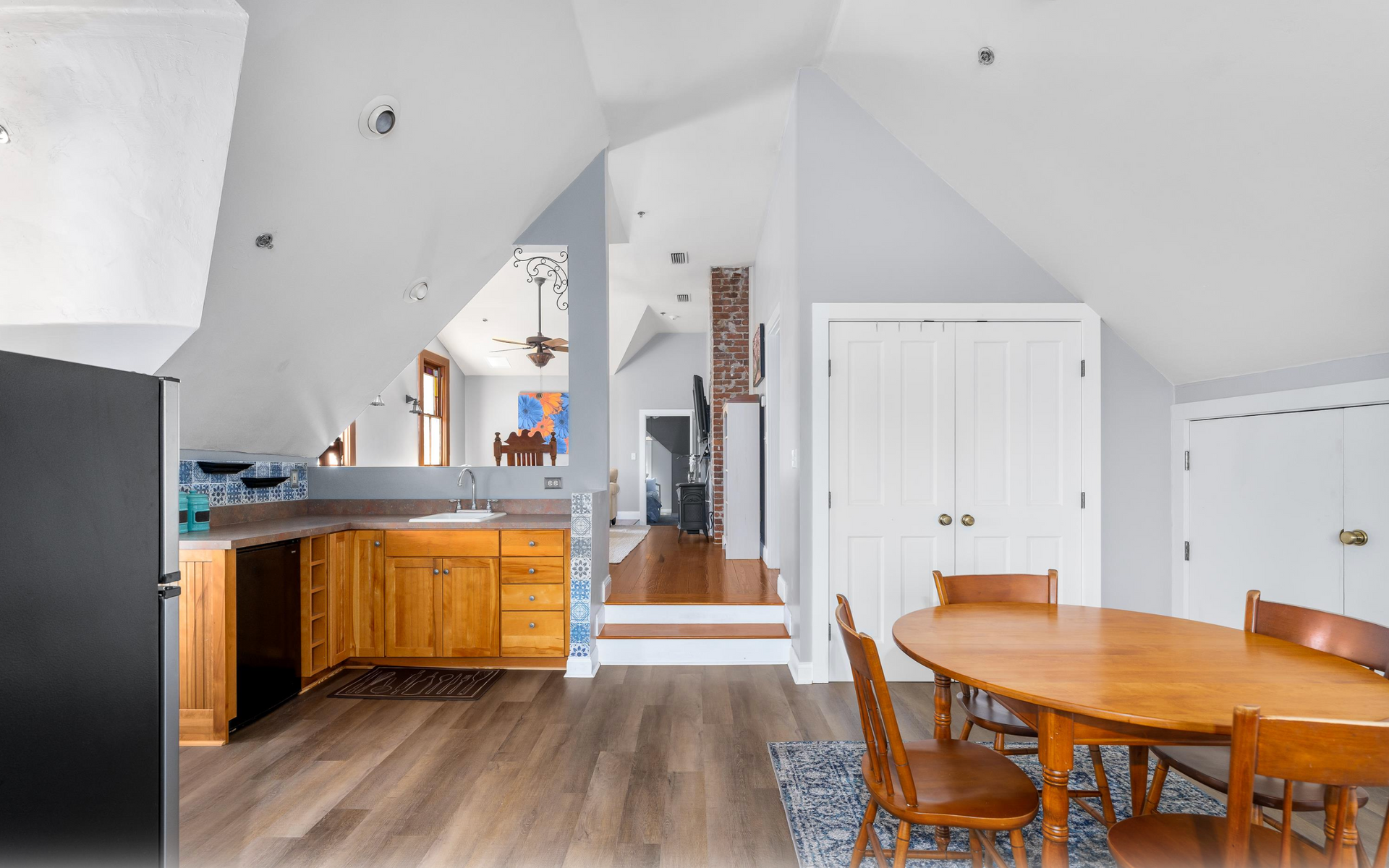 Kitchenette and window and dining table- STR, AirBNB , VRBO