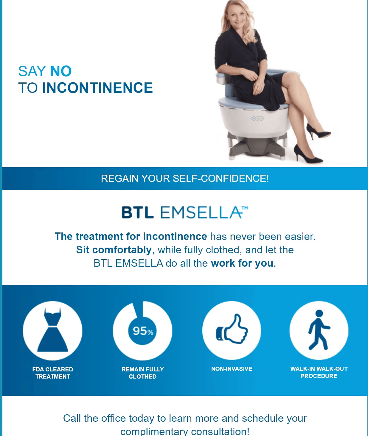 A woman is sitting in a chair with her legs crossed.