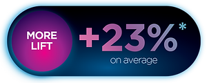 A button that says more lift + 23% on average.