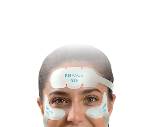 A woman is wearing a mask on her face.