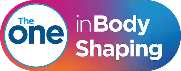 A logo for the one in body shaping company