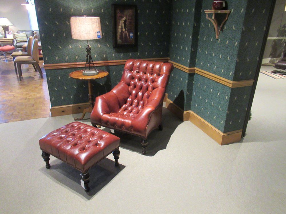 Elderly Couple Checking Chair Furniture — Harrisonburg, VA — Dayton Interiors