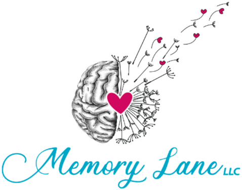 Brain and dandelion logo with heart, and 