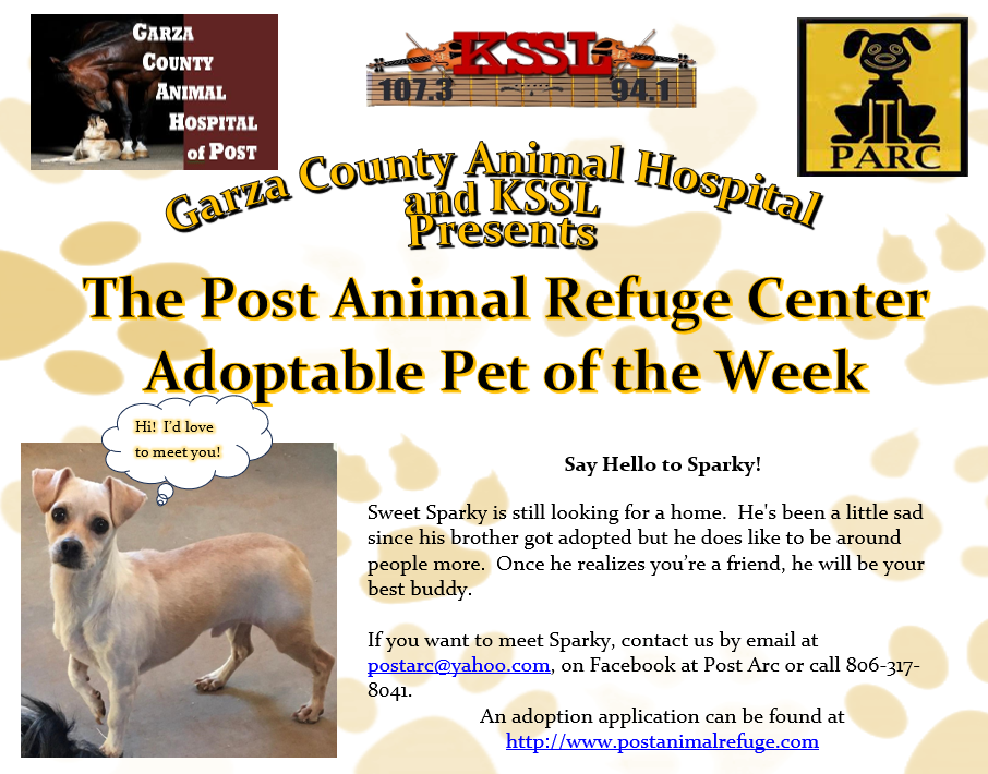 Post Animal Refuge Center, Garza County Animal Hospital, Adopt don't Shop, Animal Rescue