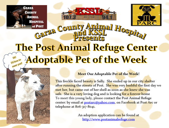 Post Animal Refuge Center, Garza County Animal Hospital, Adopt don't Shop, Animal Rescue