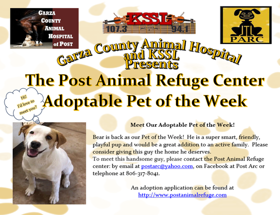 Post Animal Refuge Center, Garza County Animal Hospital, Adopt don't Shop, Animal Rescue