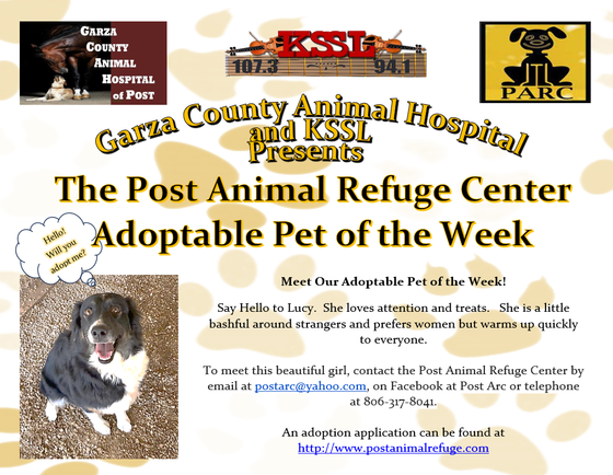 Post Animal Refuge Center, Garza County Animal Hospital, Adopt don't Shop, Animal Rescue