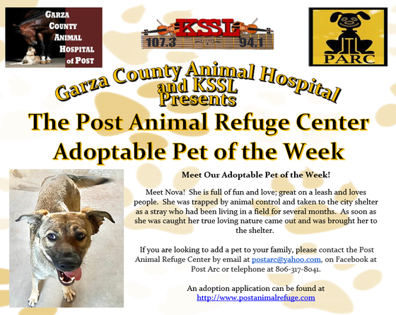 Post Animal Refuge Center, Garza County Animal Hospital, Adopt don't Shop, Animal Rescue